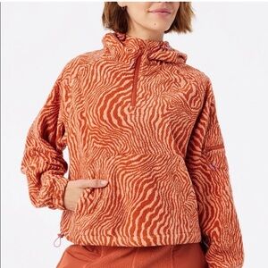 Outdoor Voices PrimoFleece Pullover Melon Zebra Size S